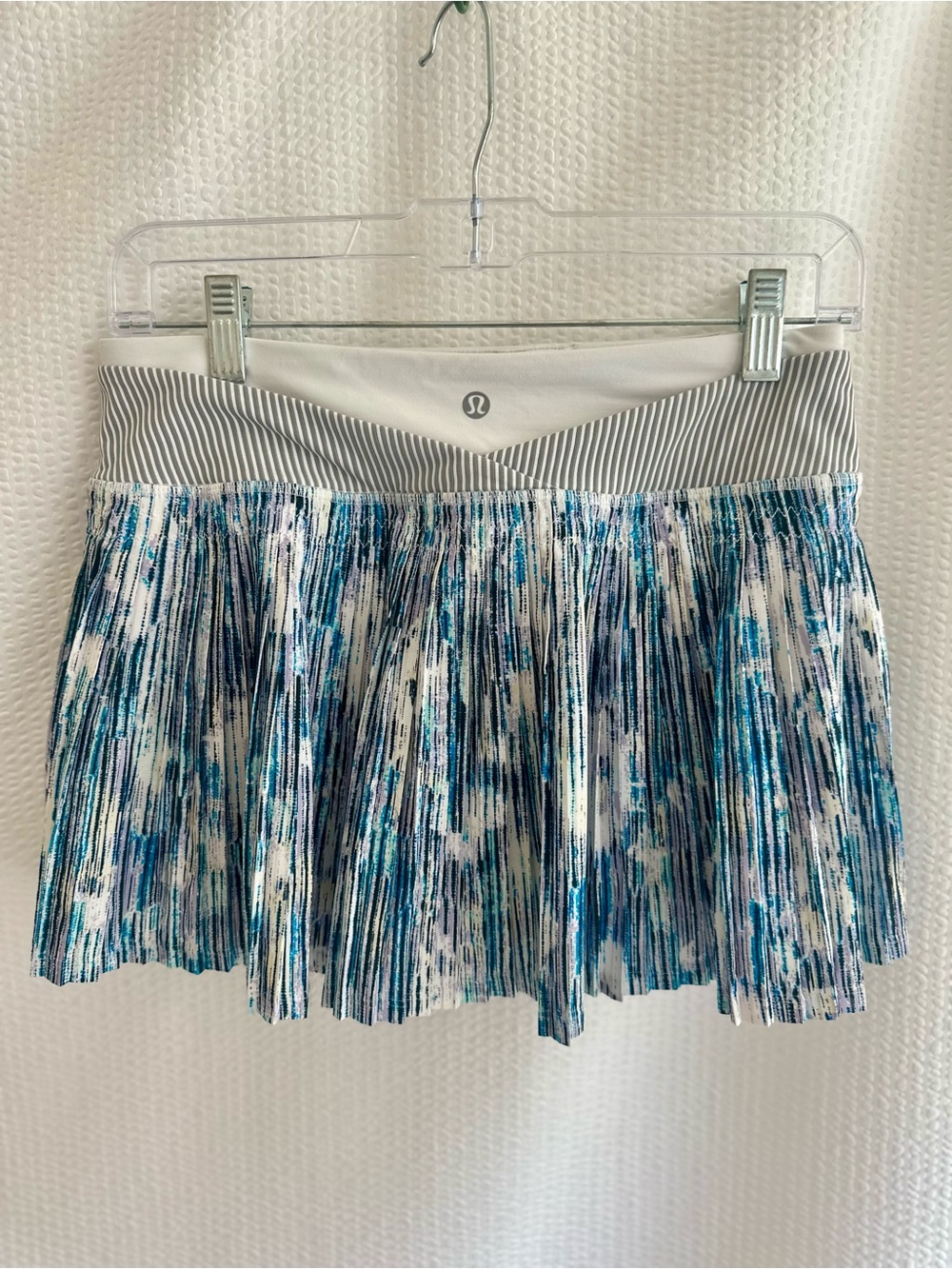 LULULEMON Time To Shine Skirt Blurry Belle Multi White Tennis Running Size 4